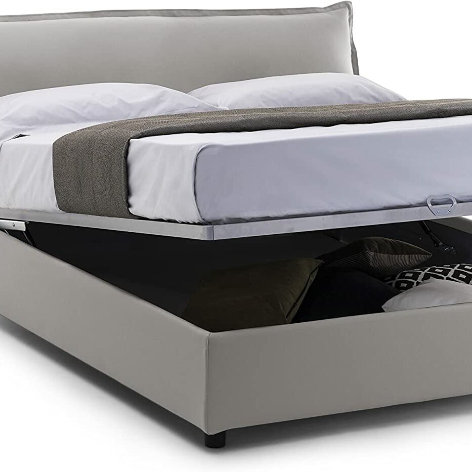 letto matrimoniale imbottito con contenitore