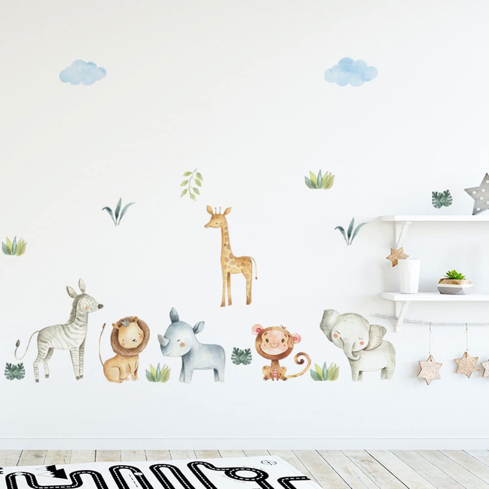 decorazione cameretta neonato con adesivi murali a forma di animali