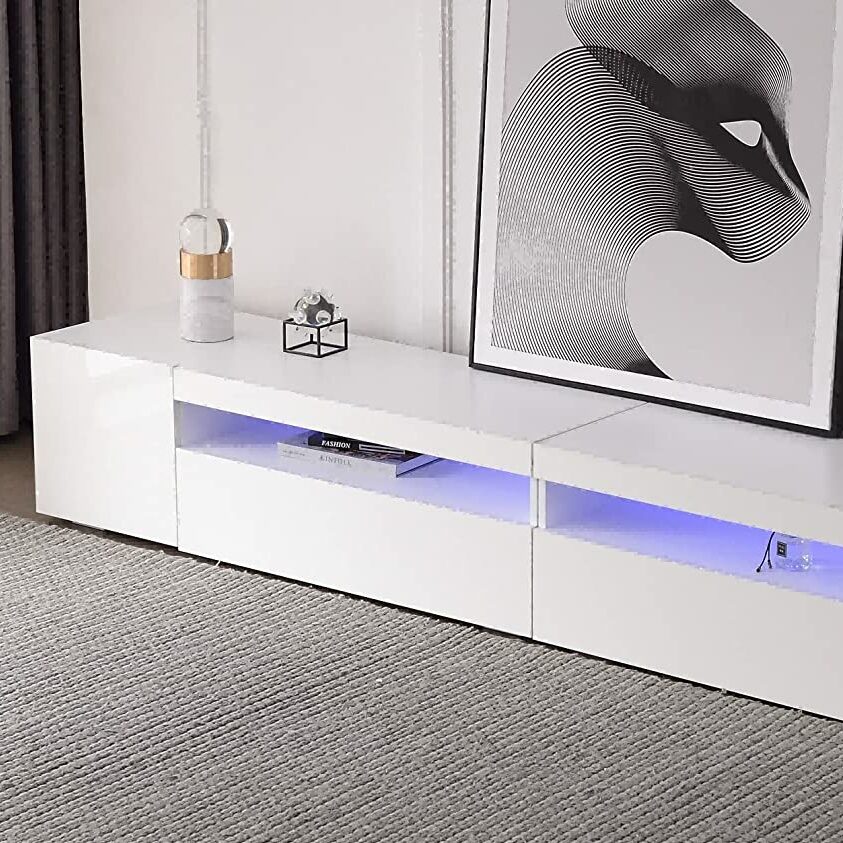 mobile porta tv 240 cm bianco