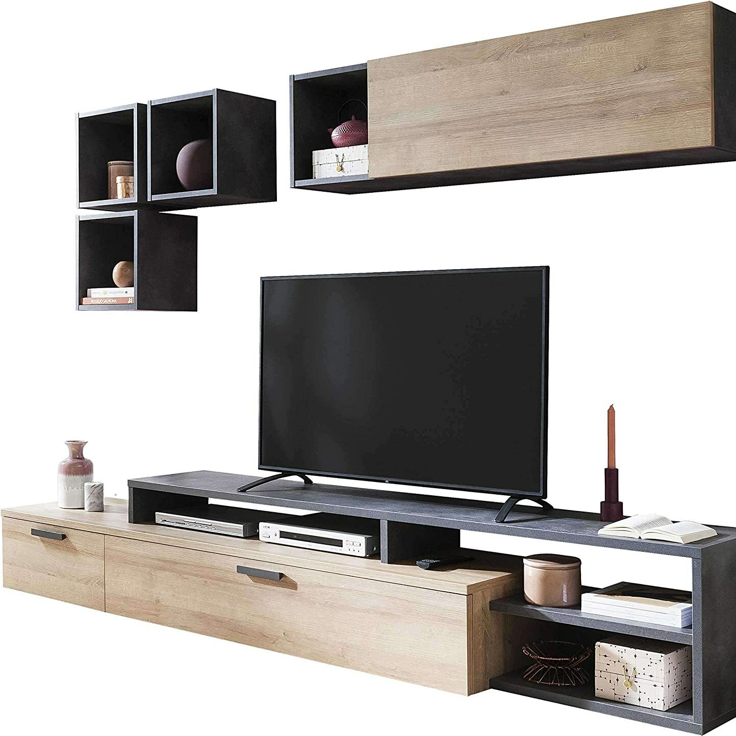 parete attrezzata moderna legno